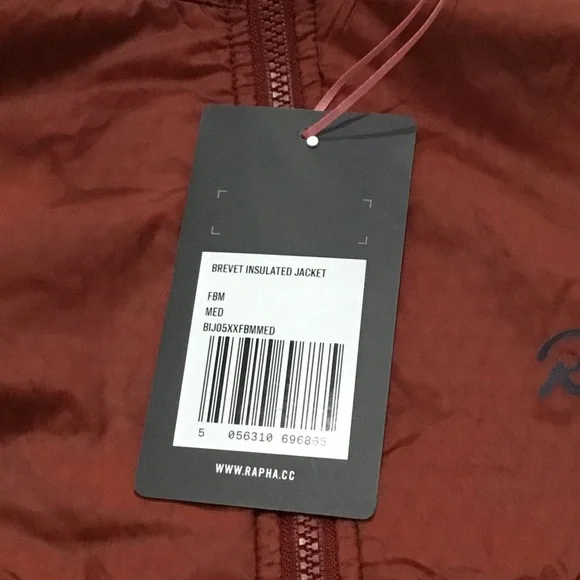Rapha Mens Brevet Insulated HI VIZ Winter Jacket (Red Brick) - Picture 4 of 9